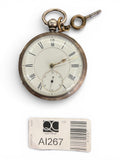 Georgian Solid Silver Pocket Watch with Key