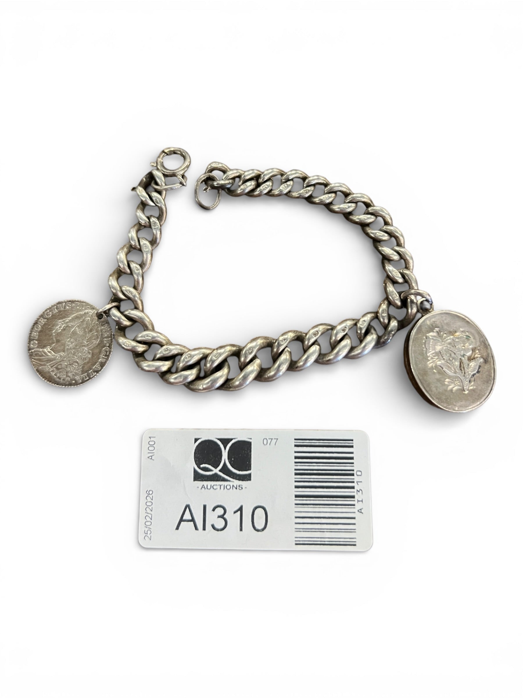 Birmingham Hallmarked Solid Silver Bracelet – 39g