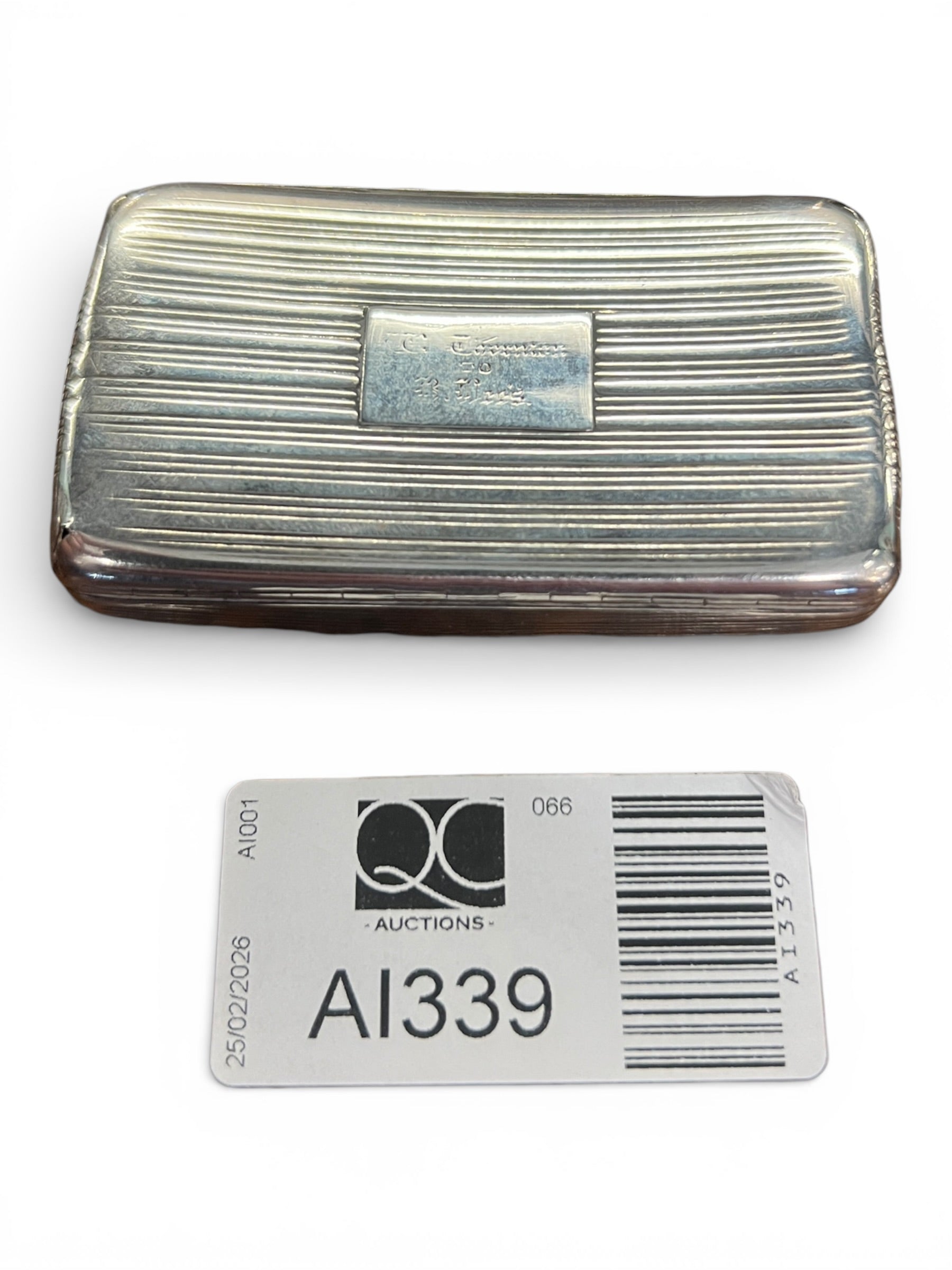 1827–1828 Birmingham Solid Silver Snuff Box by Nathaniel Mills (Signs of Wear) – 56g