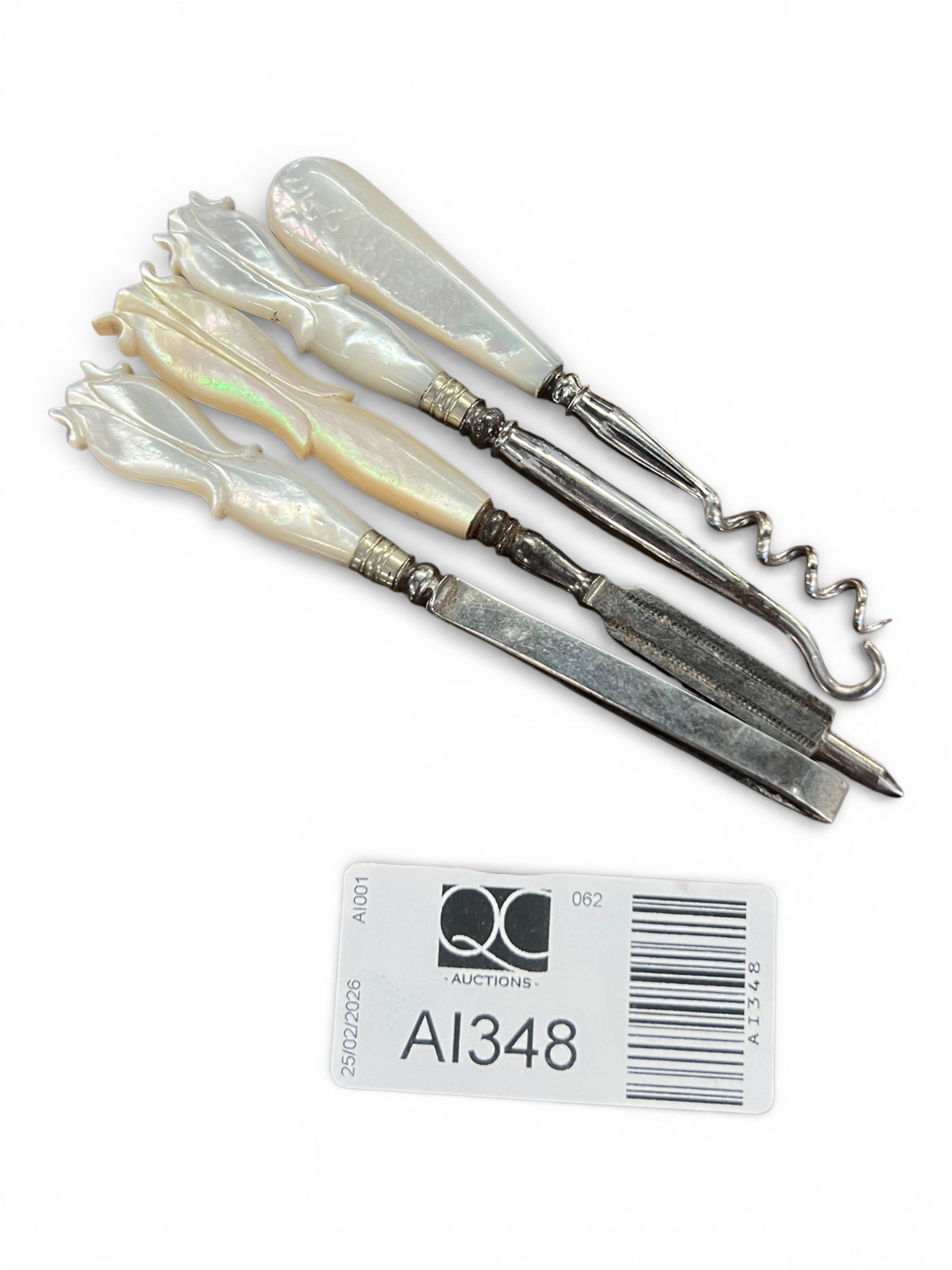 Four-Piece Manicure Set with Mother-of-Pearl Handles