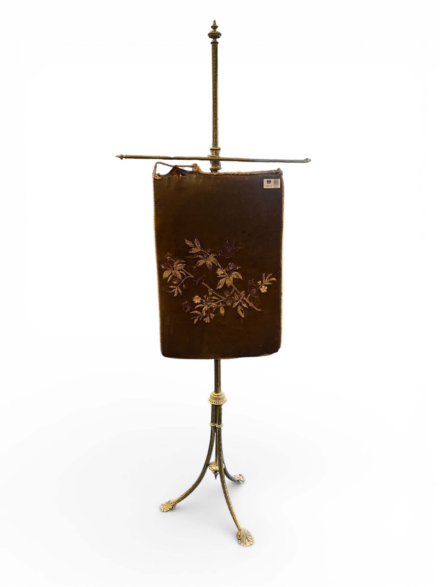 Brass Rise-and-Fall Ladies’ Fire Screen
