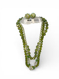 Pair of Glass Beaded Necklaces with Two Matching Earrings