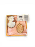 Pair of Gold-Coloured Cameo Brooches