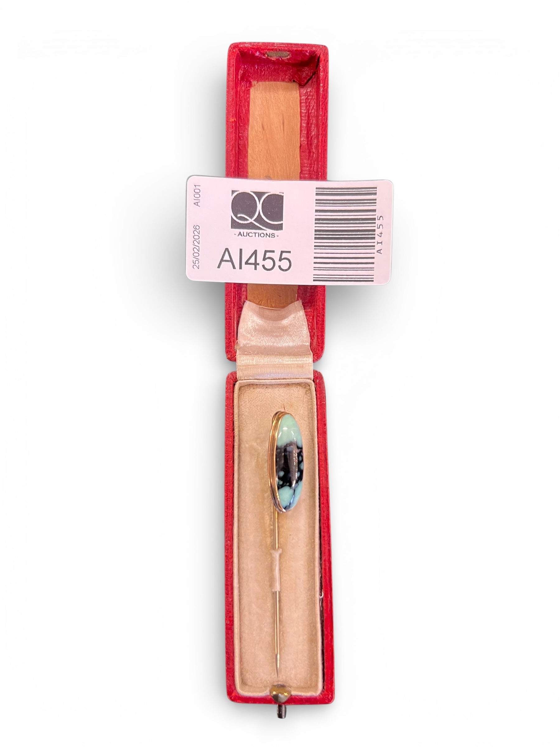 Turquoise Gold-Coloured Stick Pin