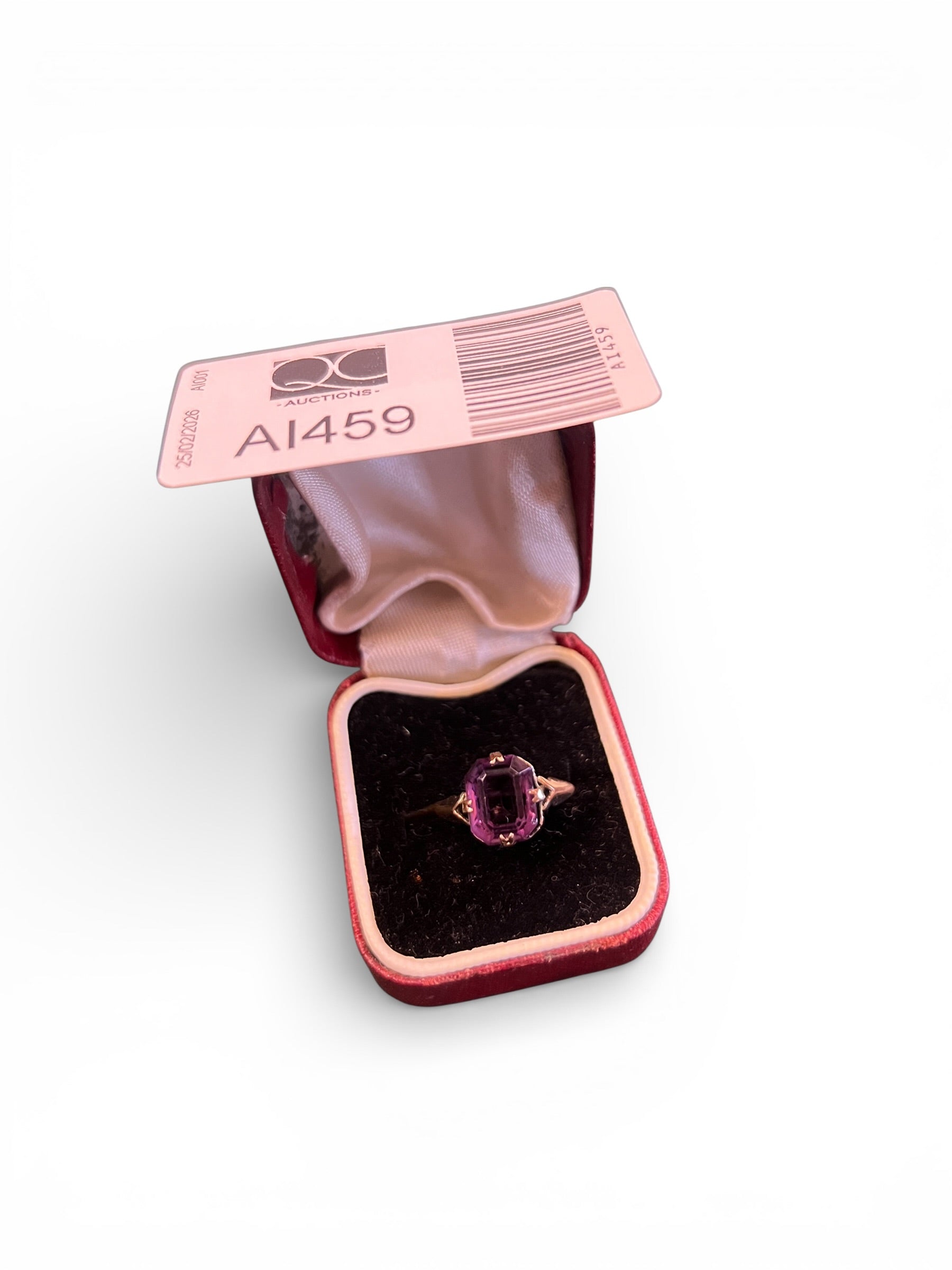 Ladies’ Amethyst Ring in Base Metal Setting