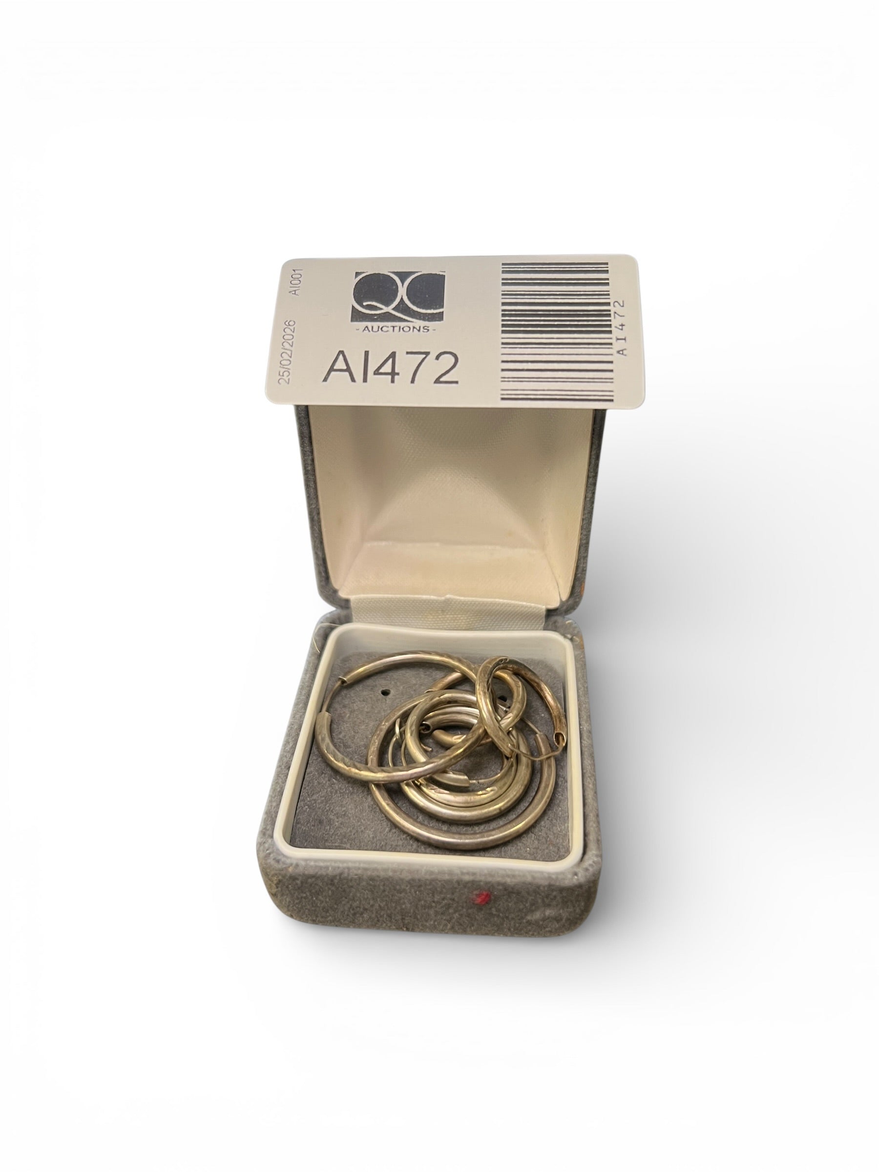 Collection of Silver Hoop Earrings – 4g