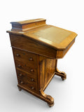 Victorian Burr Walnut Davenport Desk, Circa 1861