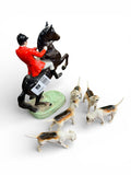 Set of Beswick Porcelain “The Hunt” Figures (Including Five Dogs)